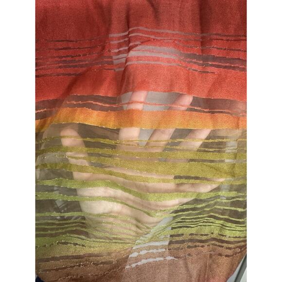 Mirasol Semi Sheer Linen Blend Open Front Cardigan Shirt Womens Large Euc - Picture 4 of 4